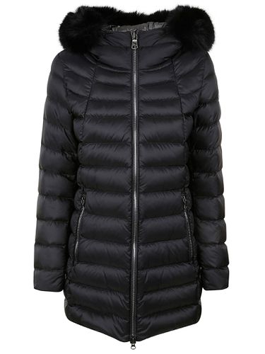 Furred Hood Pocket Zip Padded Jacket - Colmar - Modalova