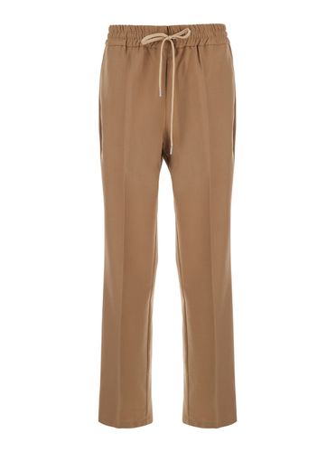 Le Pantalon Droit Pants With Elastic Drawstring Waist In Wool Blend Man - Drôle de Monsieur - Modalova