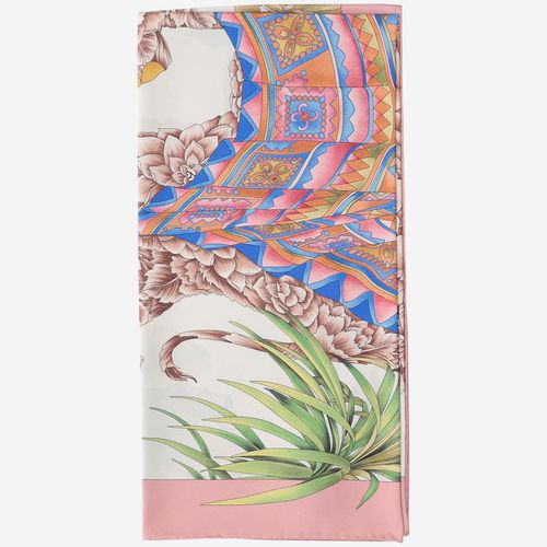 Silk Scarf With India Pattern - Ferragamo - Modalova