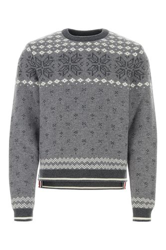 Embroidered Wool Sweater - Thom Browne - Modalova