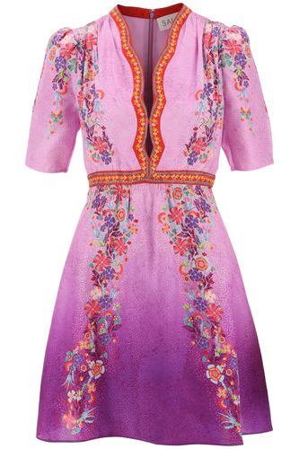 Saloni silk Mini Dress Tabith - Saloni - Modalova