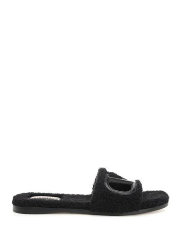 Furry Slide Slippers - Valentino Garavani - Modalova