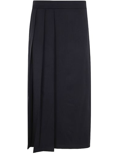 Midi Skirt With Folds On One Side - Parosh - Modalova