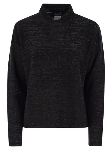 Cotton And Lurex Polo Neck Sweater - Fabiana Filippi - Modalova