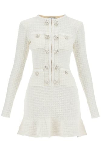 Textured Knit Mini Dress With Eight - self-portrait - Modalova