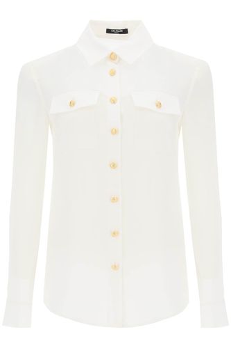 Balmain Crepe De Chine Shirt - Balmain - Modalova