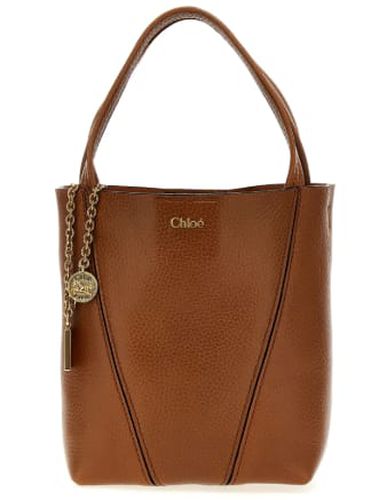 Spin Small Tote Bag In Garnet Leather - Chloé - Modalova