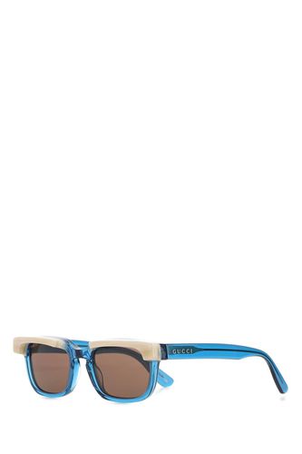 Gucci Light Blue Acetate Sunglasses - Gucci - Modalova