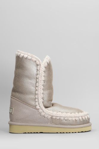 Eskimo 24 Low Heels Ankle Boots In Beige Leather - Mou - Modalova