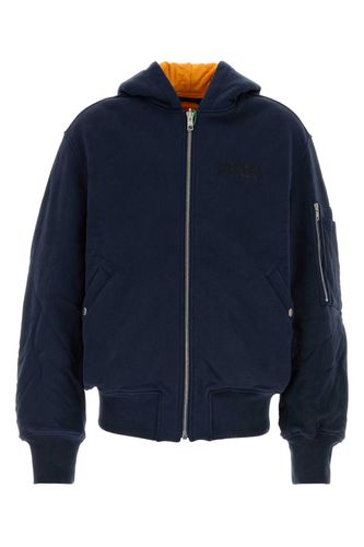 Navy Blue Stretch Cotton Reversible Bomber Jacket - Kenzo - Modalova