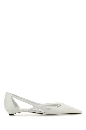 Prada White Leather Ballerinas - Prada - Modalova