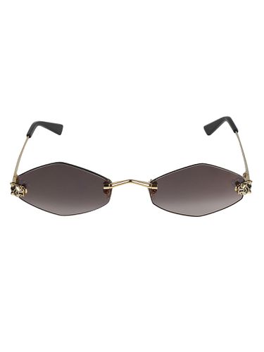 Hexagon Lens Metal Temple Sunglasses - Cartier Eyewear - Modalova