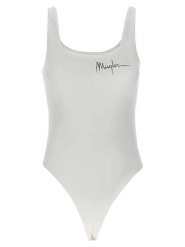 Mugler Logo Print Bodysuit - Mugler - Modalova