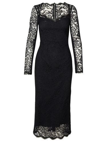 Midi Dress In Floral Chantilly Lace - Dolce & Gabbana - Modalova