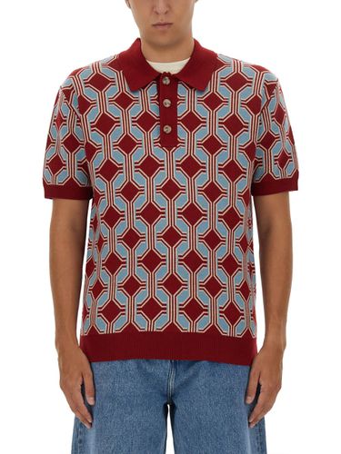 Geometrique Knit Polo Shirt - Drôle de Monsieur - Modalova