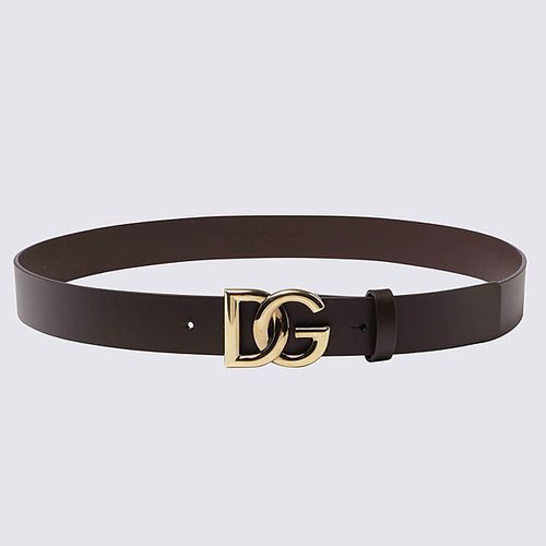Dark Leather Belt - Dolce & Gabbana - Modalova