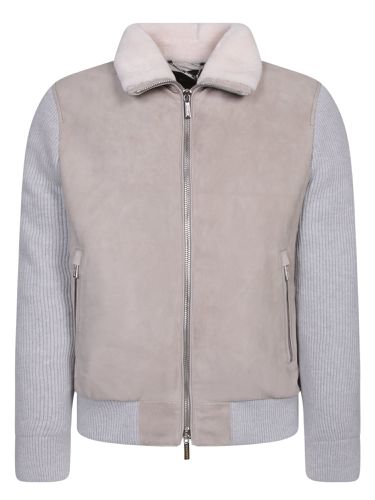 Moorer Beige Suede Jacket - Moorer - Modalova