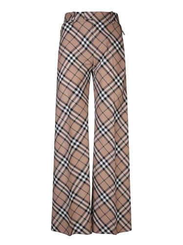 Regular Check Trousers - Burberry - Modalova