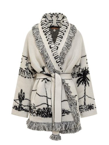 Pattern Jacquard Fringed Belted Cardigan - Alanui - Modalova