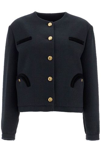 Cropped Cotton Bolero With Golden Buttons - Blazé Milano - Modalova