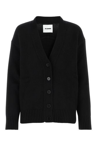 Black Cashmere Blend Cardigan - Jil Sander - Modalova