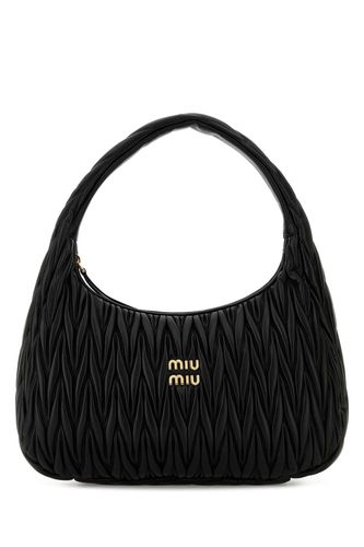 Black Nappa Leather Wander Shoulder Bag - Miu Miu - Modalova