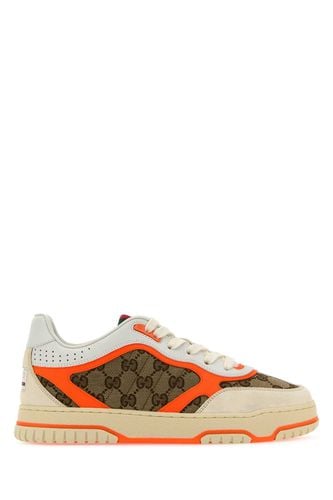 Multicolor Leather And Gg Supreme Fabric Re-web Sneakers - Gucci - Modalova