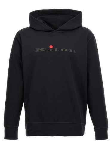 Kiton Logo Print Hoodie - Kiton - Modalova