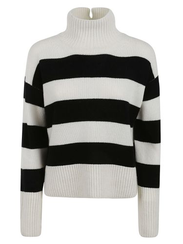 High-neck Stripe Knit Sweater - Dondup - Modalova