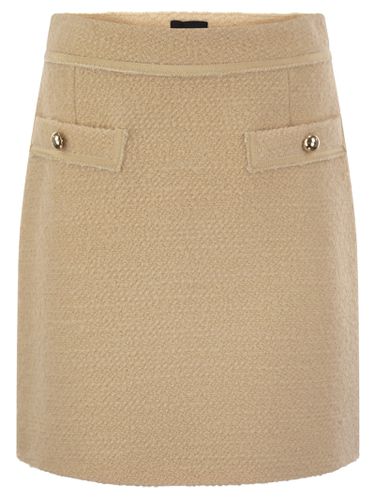 Fay Short Skirt With Boucle Details - Fay - Modalova