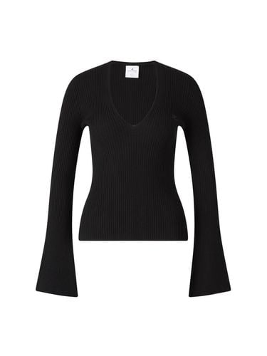 V-neck Ribbed-knit Jumper - Courrèges - Modalova