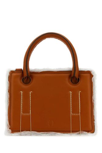 Caramel Leather Mini Otto Handbag - Dentro - Modalova