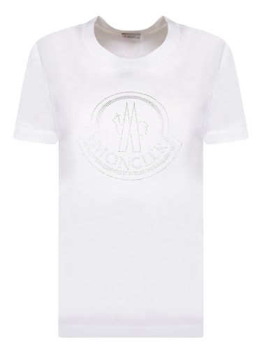 Moncler Logo Cotton White T-shirt - Moncler - Modalova