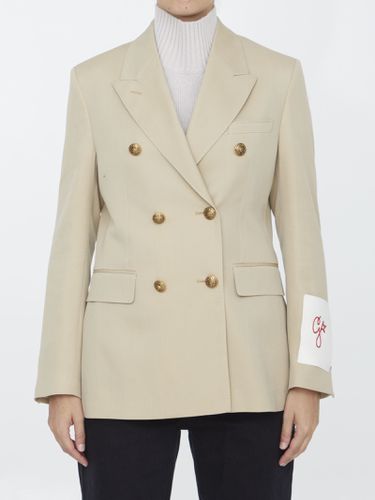 Double-breasted Beige Jacket - Golden Goose - Modalova