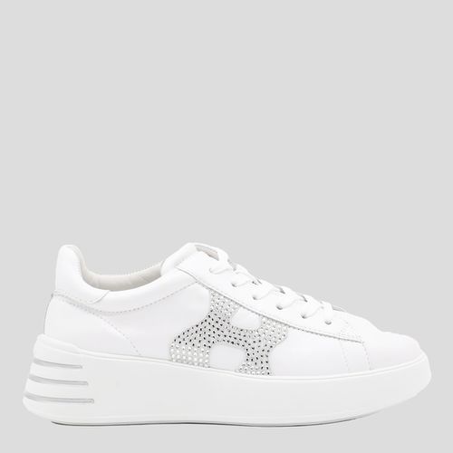 Hogan White And Silver Sneakers - Hogan - Modalova