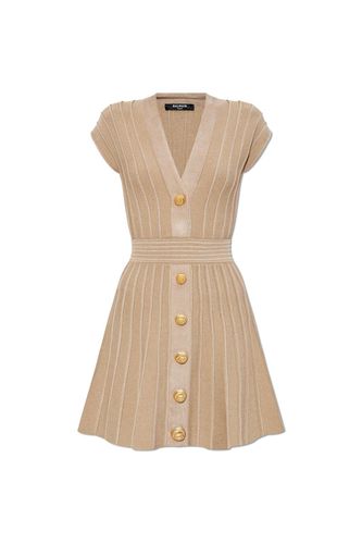 Balmain V-neck Flared Mini Dress - Balmain - Modalova