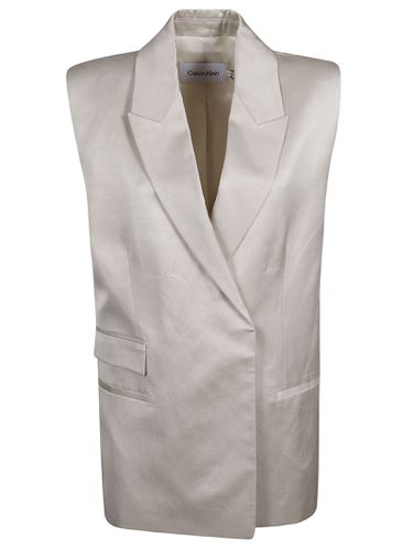 Shiny Viscose Tailored Vest Vest - Calvin Klein - Modalova