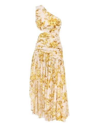 Golden Asymmetric Dress In Toile Floral - Zimmermann - Modalova