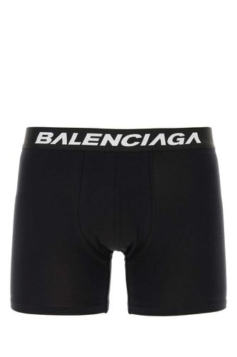 Black Stretch Cotton Racer Boxer - Balenciaga - Modalova