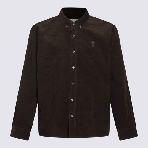 Dark Coffee Cotton Shirt - Ami Alexandre Mattiussi - Modalova