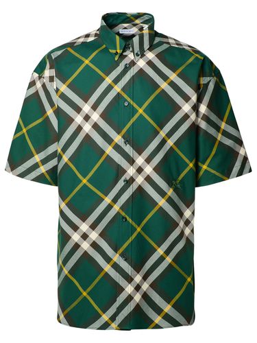 Burberry Green Cotton Shirt - Burberry - Modalova