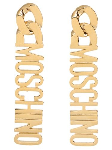 Moschino Logo Lettering Earrings - Moschino - Modalova