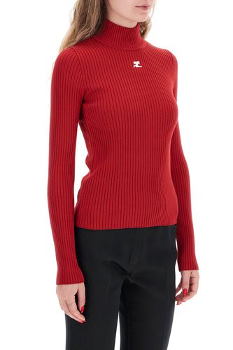 Re-edition Ribbed Funnel-neck Sweater - Courrèges - Modalova