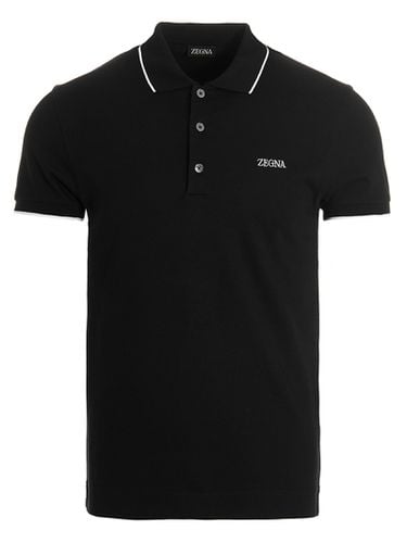 Zegna Embroidered Logo Polo Shirt - Zegna - Modalova