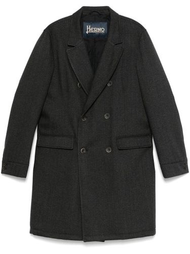 Herno Dark Grey Virgin Wool Coat - Herno - Modalova