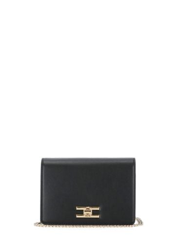 Shoulder Bag With Logo - Elisabetta Franchi - Modalova