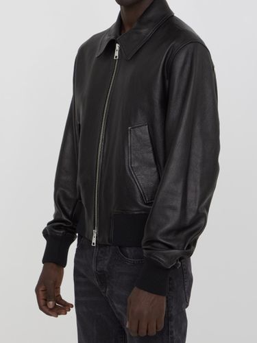 Leather Jacket - Ami Alexandre Mattiussi - Modalova