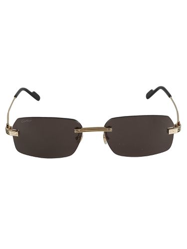 Rectangle Rimless Sunglasses - Cartier Eyewear - Modalova