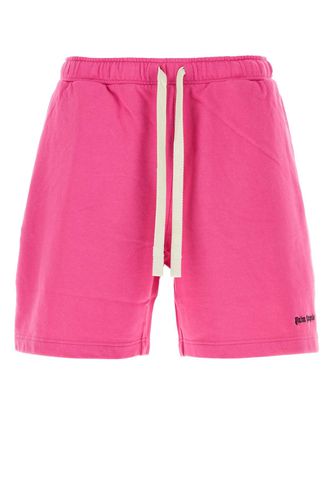 Fuchsia Cotton Bermuda Shorts - Palm Angels - Modalova
