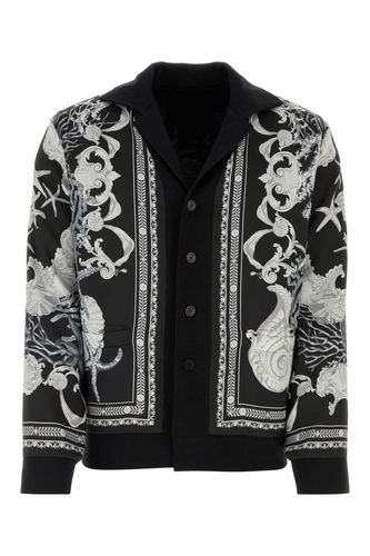 Printed Wool And Viscose Cardigan - Versace - Modalova